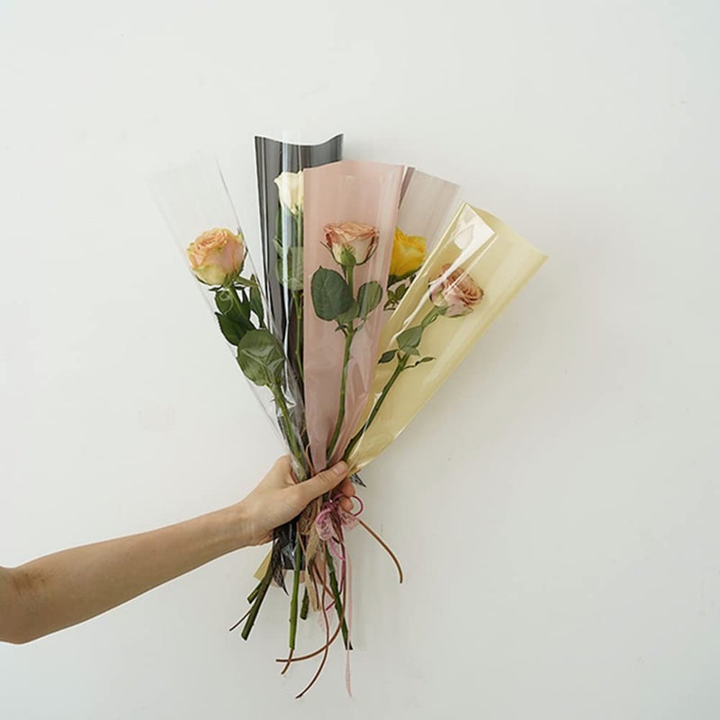 BBC FLOWER BBJ WRAPS Single Rose Packaging Bags Flower Bouquet Bag, 100 Counts (White) - Image 5